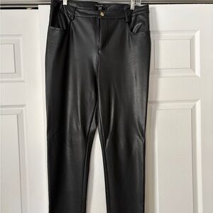 Boston Proper Black Leather Look Pants